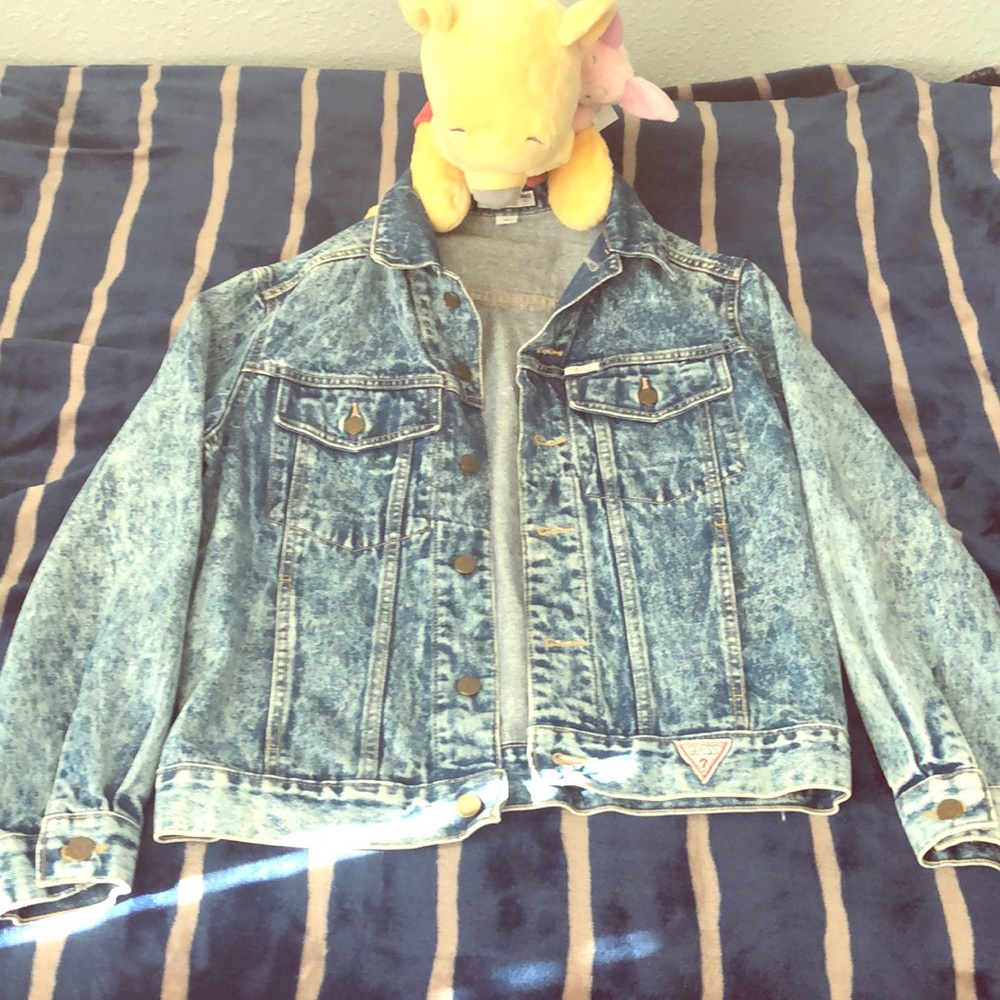 Vintage Men’s Guess Acid Washed Jean Jacket